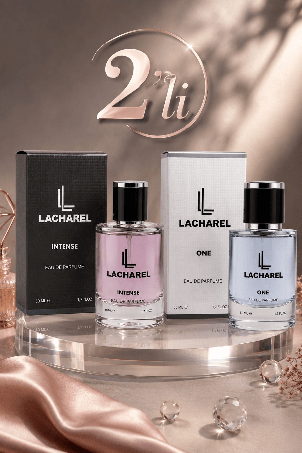 LACHAREL Intense ve One 2'li Kadın Parfüm Seti Eau De Parfum 2x50 ML