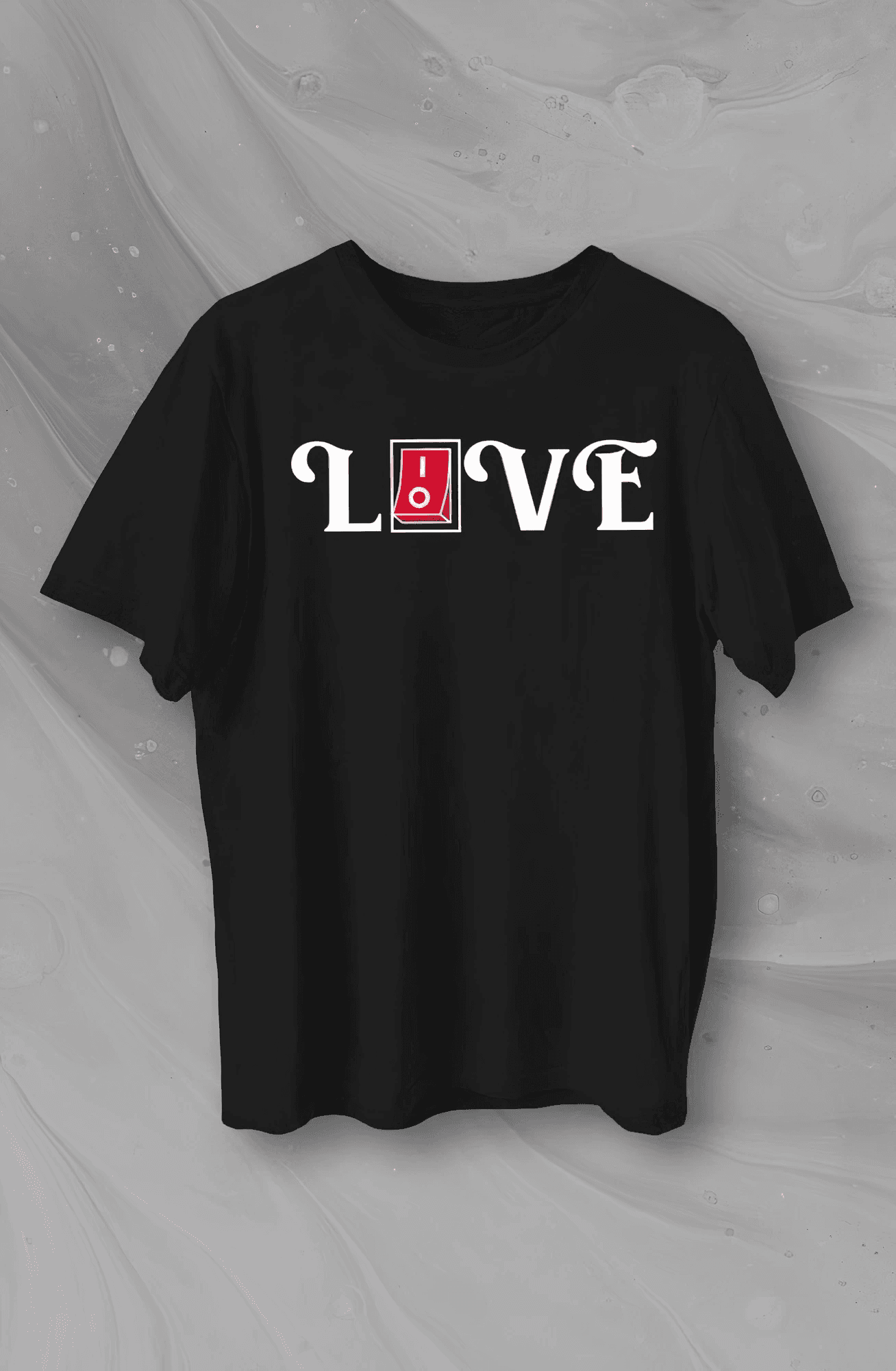 14 Şubat Sevgililer Günü Love Baskılı Oversize Bisiklet Yaka T-shirt - Siyah