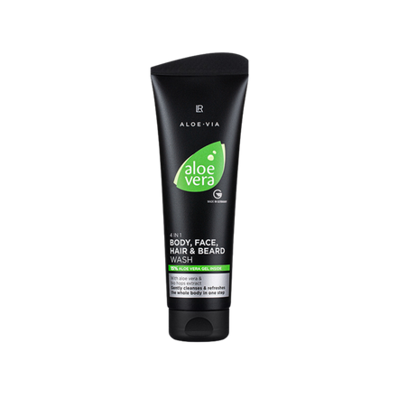 LR ALOE VIA - 4 in 1 Hair &amp; Body &amp; Face &amp; Beard Wash Gel 250ml 
