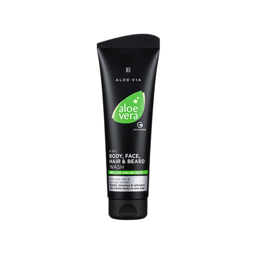 LR ALOE VIA - 4 in 1 Hair & Body & Face & Beard Wash Gel 250ml 