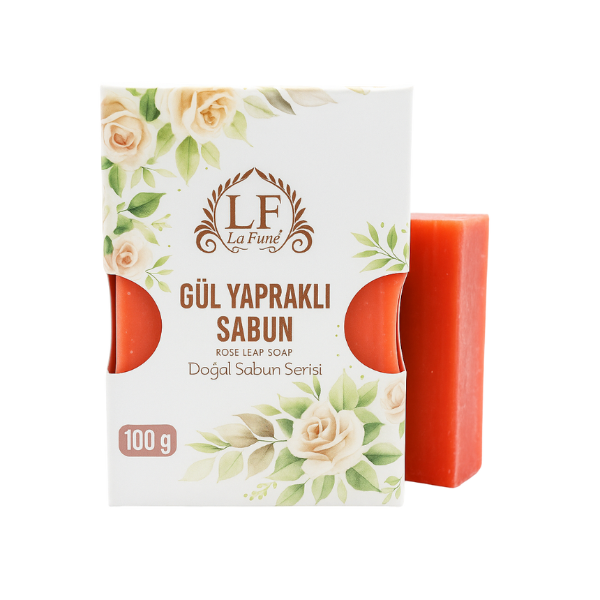 LA FUNE - صابون مرطب ببتلات الورد 100 غرام