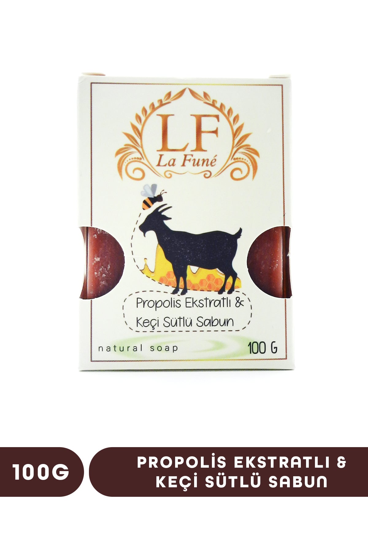 LA FUNE - Propolis Özlü ve Keçi Sütlü  Arındırıcı Sabun 100gr