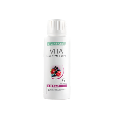LR LIFETAKT - مشروب فيتامين يومي بنكهة الفاكهة الحمراء 150 مل